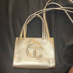 COPY - Metallic Gold Small Telfar *worn